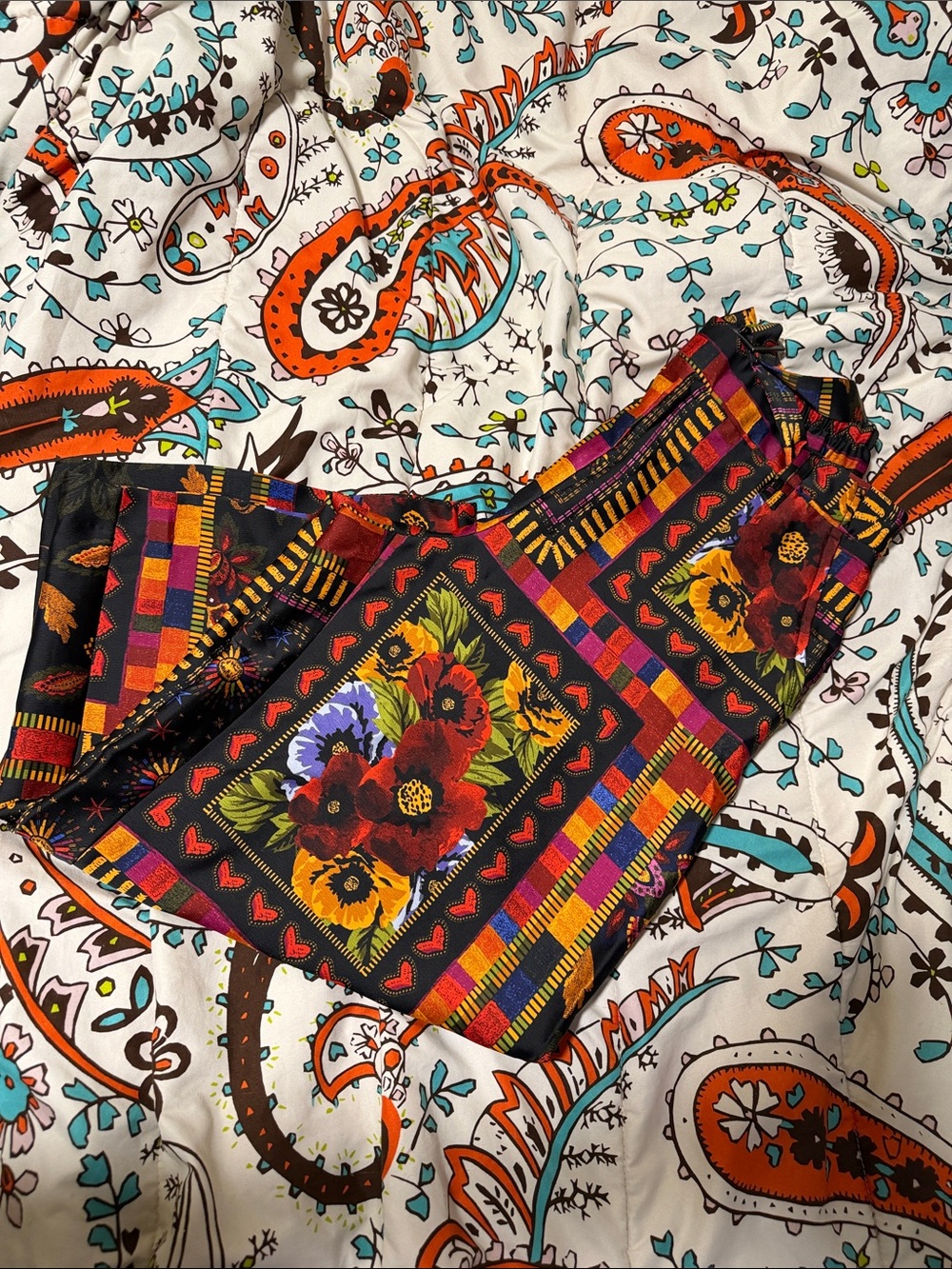 Joie Multicolor Patterned Elastic Waist Trouser Pants